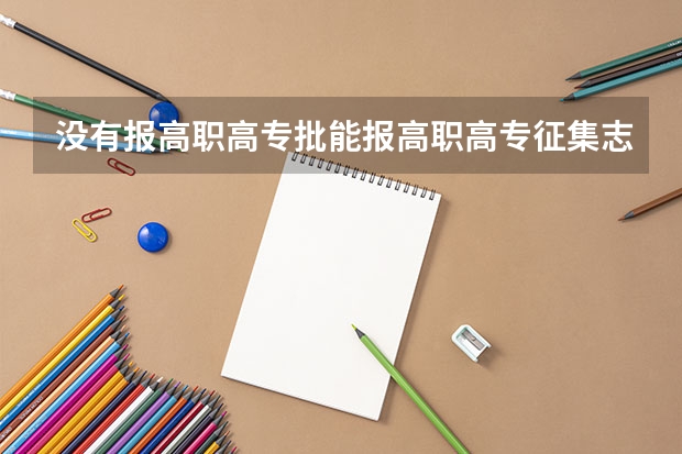 没有报高职高专批能报高职高专征集志愿吗？