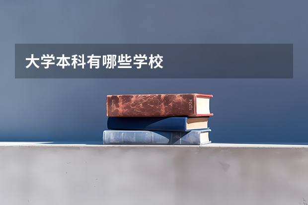 大学本科有哪些学校