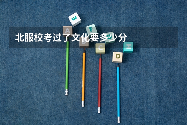 北服校考过了文化要多少分