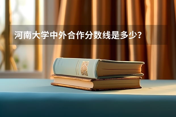 河南大学中外合作分数线是多少？