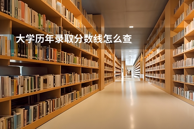 大学历年录取分数线怎么查