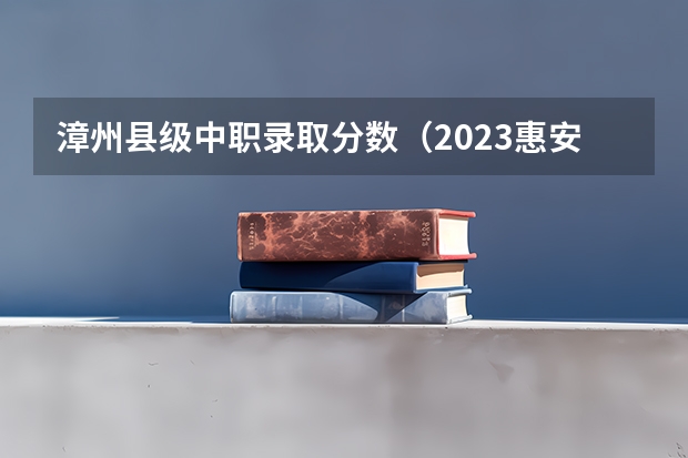 漳州县级中职录取分数（2023惠安职专的录取标准）