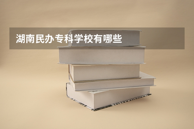 湖南民办专科学校有哪些