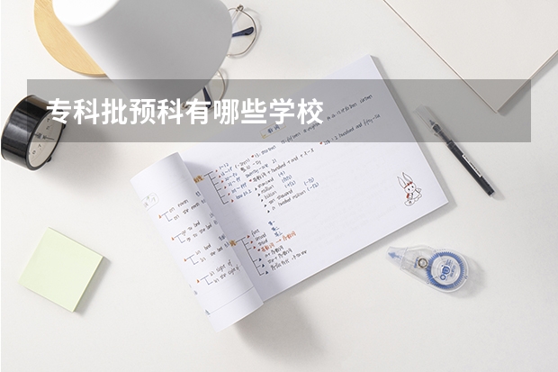 专科批预科有哪些学校