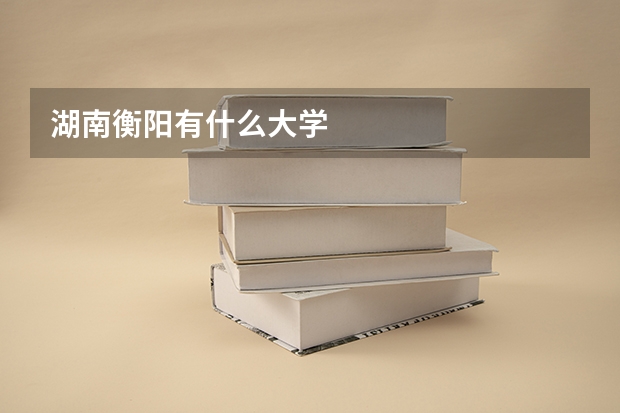 湖南衡阳有什么大学