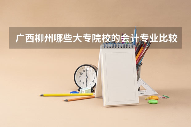 广西柳州哪些大专院校的会计专业比较好?