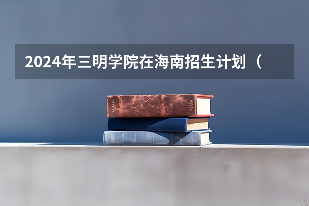2024年三明学院在海南招生计划（招生人数）
