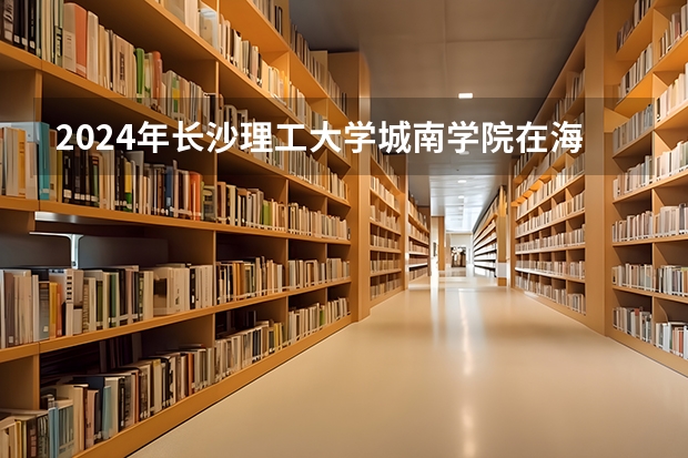 2024年长沙理工大学城南学院在海南招生计划（招生人数）
