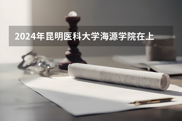 2024年昆明医科大学海源学院在上海招生计划（招生人数）