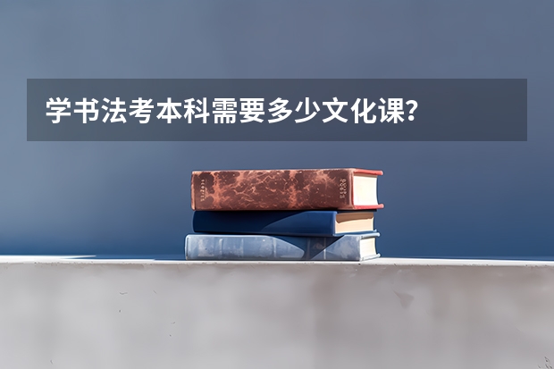 学书法考本科需要多少文化课?