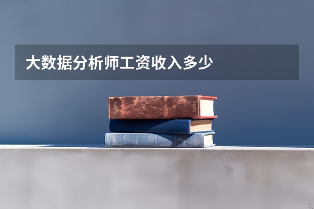 大数据分析师工资收入多少