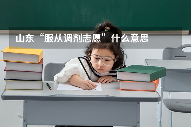 山东“服从调剂志愿”什么意思