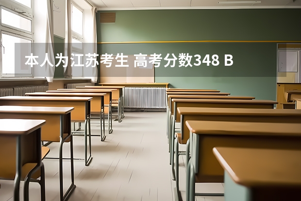 本人为江苏考生 高考分数348 BA 我应该填报哪些大学，被录取的几率较高？