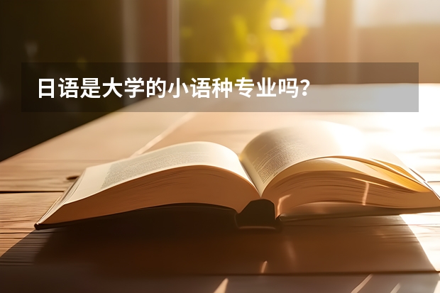 日语是大学的小语种专业吗?