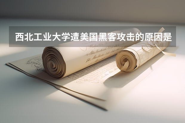 西北工业大学遭美国黑客攻击的原因是什么?